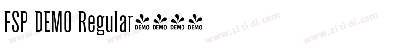 FSP DEMO Regular字体转换